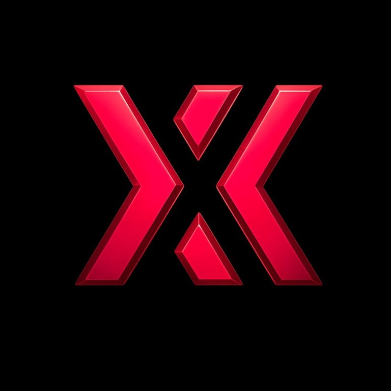 ix7 logo in red 3D design on a black background